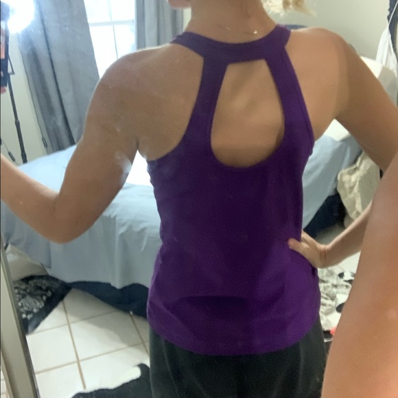 Purple Xersion halter workout tan- sz M - Picture 1 of 7
